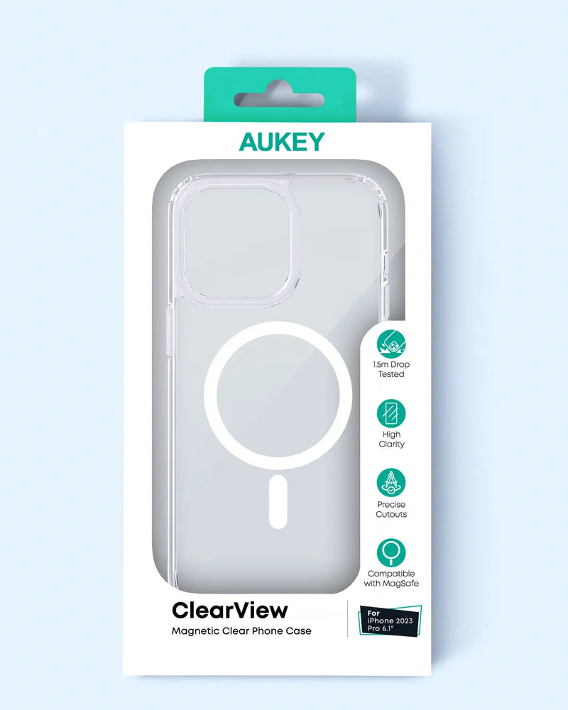 Aukey Clearview Magsafe iPhone 15 Pro Max Phone case - Transparent (TM10D)
