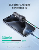 AUKEY 65W Dual-Port USB-C + USB-A Fast Car Charger – CC-Y23