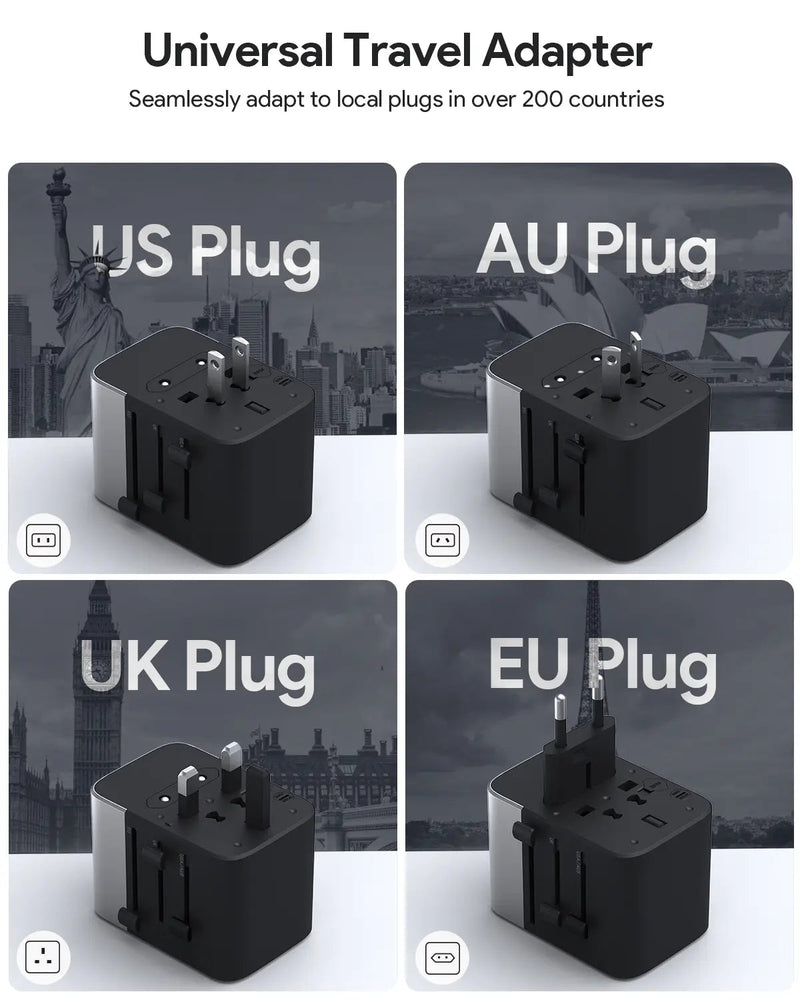Aukey Travel Mate 35W GaN Universal Adapter with USB ports (PA-TA07A)
