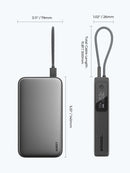 Aukey Spark Sling 20000 Compact Fast Charging Power Bank with Built-in USB-C Cable (PB-Y48)
