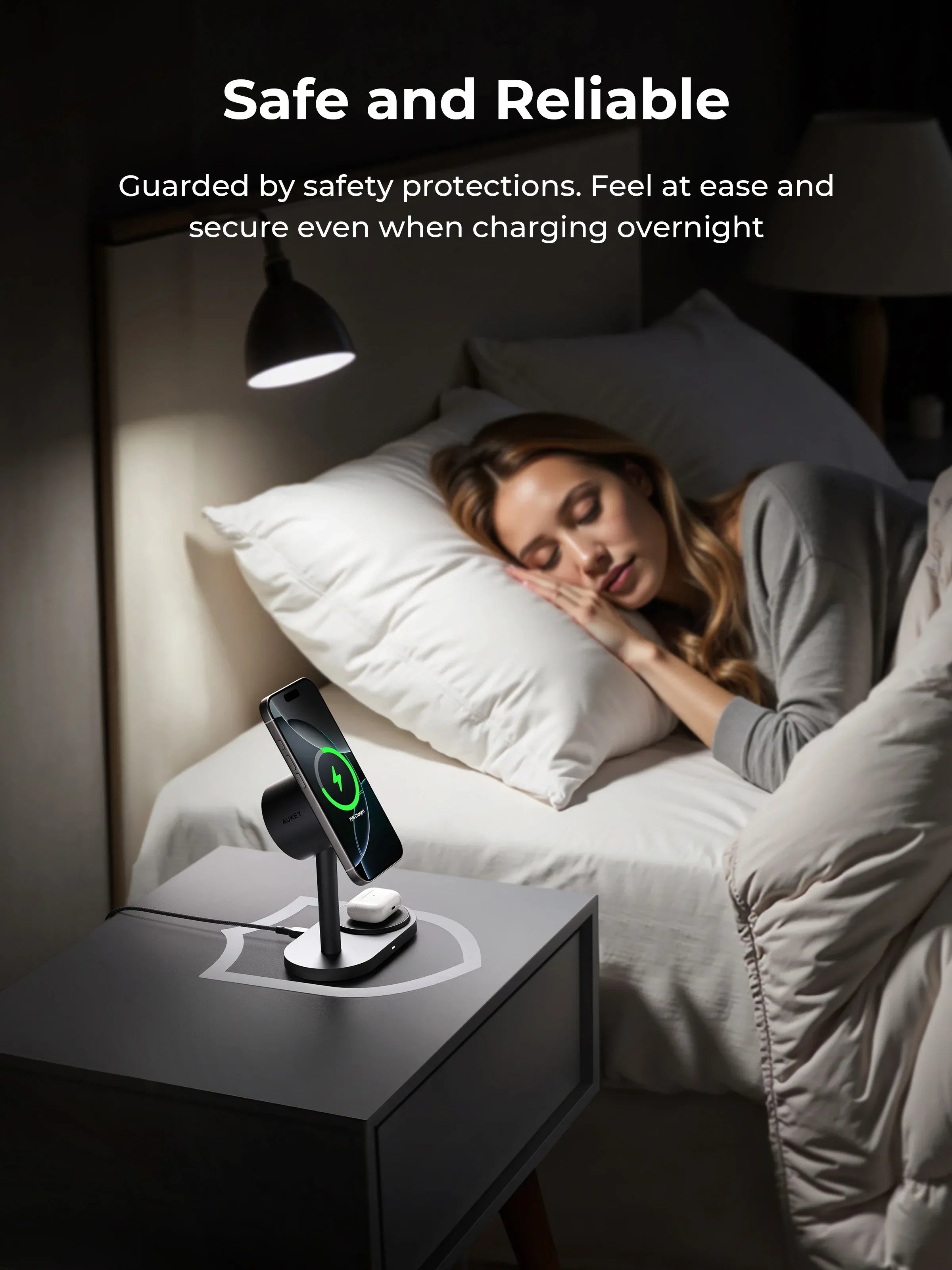 AUKEY LC-MC213 Qi2.2 MagFusion 2X 2-in-1 Magnetic Wireless Charger