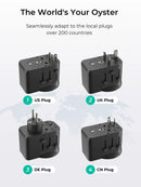 AUKEY GlobeMate 65W GaN Universal Travel Adapter with 2 USB-C + USB-A for 200+ Countries – PA-TA11A
