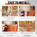 100*30*30cm 2 Pack Palm Tree Root Protectors Winter Protection for Trees Root Self Adhesive Plant Trunk Insulation Cover with Drawstring for Garden Outdoor Cold Weather Plants Trunk Protection - Orange