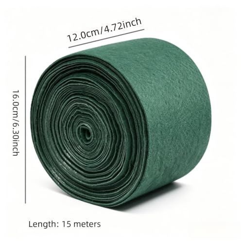 2Pack 15m Tree Wrap Cold Proof Cloth Thick Garden Greening Warm Wrap Sun Protection and Frost Resistance for Winter Plants, 0.12-15M - Green - Size 2Pack