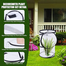 1Pack Pop Up Insect Barrier Plant Cover Net, 19.6" x 11.8" Round Foldable Plant Protectors Mesh Plant Enclosure, Garden Net Cage Guard Cover with Stakes & Carry Bag for Protect Plants from Bird Insect - White