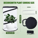 4Pack Pop Up Insect Barrier Plant Cover Net, 19.6" x 11.8" Round Foldable Plant Protectors Mesh Plant Enclosure, Garden Net Cage Guard Cover with Stakes & Carry Bag for Protect Plants from Bird Insect - White