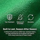 215*80cm Leaf Collector,Extra Large Portable Pop Up Leaf Bags, Foldable Leaf Pick Up Tools, Reusable Yard Garden Bags for Leaves Lawn Trash - Green
