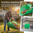 215*80cm Leaf Collector,Extra Large Portable Pop Up Leaf Bags, Foldable Leaf Pick Up Tools, Reusable Yard Garden Bags for Leaves Lawn Trash - Green