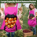 1Pack Gardening Apron, Garden Apron with Quick Release Pockets,Water Resistant Oxford with Adjustment Cross Strap,Farm Work - Red - Size 1Pack