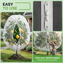 3.3x2.7Ft Garden Bird Netting for Plant and Fruit Tree Protection,4 Pack Garden Netting with Zipper & Drawstring,Mosquito Net Pest Barrier for Blueberry Bushes Tomato Fruit Tree and Plants - White - Size 3.3x2.7 Ft