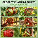 4.9x4Ft Garden Bird Netting for Plant and Fruit Tree Protection,4 Pack Garden Netting with Zipper & Drawstring,Mosquito Net Pest Barrier for Blueberry Bushes Tomato Fruit Tree and Plants - White - Size 4.9x4Ft