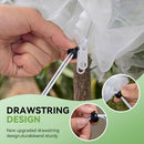 4.9x4Ft Garden Bird Netting for Plant and Fruit Tree Protection,4 Pack Garden Netting with Zipper & Drawstring,Mosquito Net Pest Barrier for Blueberry Bushes Tomato Fruit Tree and Plants - White - Size 4.9x4Ft
