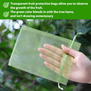 13*18cm 100PCS Fruit Protection Bags Green Netting Drawstring Mesh Cover, Pest Barrier for Tomato, Fruits, Blueberry, Veggies Garden - White - Size 13*18cm