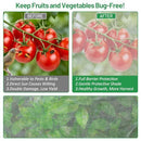 150*45*40cm(L*W*H) 2 Pack Garden Netting for Raised Beds, Ultra Fine Mesh Bird Netting Raised Garden Bed Cover, Plant Covers Pest Barrier Screen with Drawstring for Vegetables Fruits Flowers Protection - White