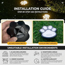 2Pack Paw Solar Lights Outdoor, Cute Dog Paw Solar Lights with 1 LED, Dual White & Warm Light IP65 Waterproof Solar Paw Print Lights for Lawn, Path, Garden Yard Decor - White
