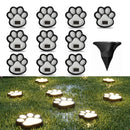 4Pack Paw Solar Lights Outdoor, Cute Dog Paw Solar Lights with 1 LED, Dual White & Warm Light IP65 Waterproof Solar Paw Print Lights for Lawn, Path, Garden Yard Decor - White