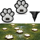 6Pack Paw Solar Lights Outdoor, Cute Dog Paw Solar Lights with 1 LED, Dual White & Warm Light IP65 Waterproof Solar Paw Print Lights for Lawn, Path, Garden Yard Decor - White