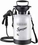 Portable Shower for Camping with 7 Spray Modes, Hand Press Camping Shower with Removable Hose and Shower Head,Pressure Rinse Kits for Hiking Traveling Garden Beach Pet Shower