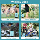 Portable Shower for Camping with 7 Spray Modes, Hand Press Camping Shower with Removable Hose and Shower Head,Pressure Rinse Kits for Hiking Traveling Garden Beach Pet Shower