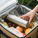 1Pack Ice Packs for Lunch Boxes Ice Pack for Cooler Reusable Stainless Steel Ice Packs for Coolers, Camping, Picnic Baskets Metal Bento Box Keep Food Drinks Fresh Cool - Silver - Size 1Pack