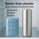 2Pack Ice Packs for Lunch Boxes Ice Pack for Cooler Reusable Stainless Steel Ice Packs for Coolers, Camping, Picnic Baskets Metal Bento Box Keep Food Drinks Fresh Cool - Silver - Size 2Pack