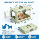 Foldable Hard Cat Carrier, Transparent Pet Crate for Cats & Small Dogs, Collapsible Travel Kennel with Ventilation & Urine Pad Mesh Grid, Portable Travel cage, Essential for pet Travel - White - Size 20*12.59*12.2in