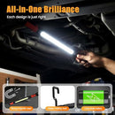 3000LM Rechargeable Magnetic Work Light, 2026 New LED Work Light Bar, Portable Under Hood Works Lights for Automotive Repair, Adjustable Magnetic LED Bar for Mechanics - Green