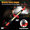 3000LM Rechargeable Magnetic Work Light, 2026 New LED Work Light Bar, Portable Under Hood Works Lights for Automotive Repair, Adjustable Magnetic LED Bar for Mechanics - Green