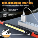 3000LM Rechargeable Magnetic Work Light, 2026 New LED Work Light Bar, Portable Under Hood Works Lights for Automotive Repair, Adjustable Magnetic LED Bar for Mechanics - Red