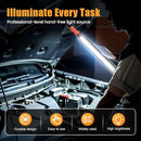 3000LM Rechargeable Magnetic Work Light, 2026 New LED Work Light Bar, Portable Under Hood Works Lights for Automotive Repair, Adjustable Magnetic LED Bar for Mechanics - Red