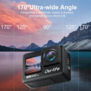 5K Action Camera with Touchscreen Waterproof Black