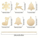 DIY Wooden Christmas Tree Ornaments Craft Set (60pcs)