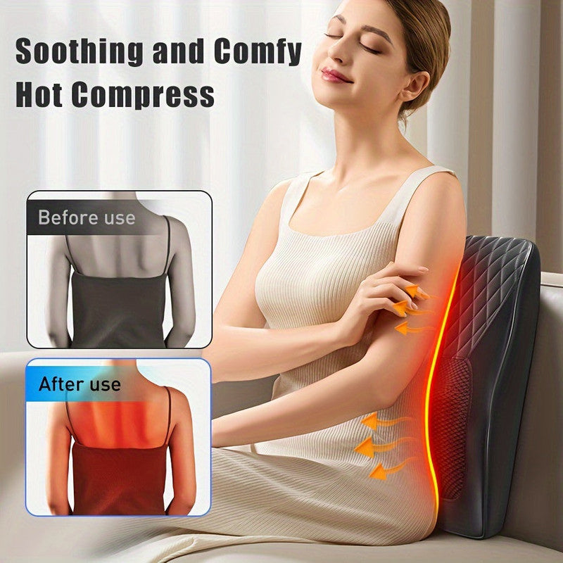 Heated Neck & Back Massager Pillow