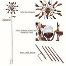 Solar Powered Metal Wind Spinner with LED Lights