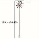 Solar Powered Metal Wind Spinner with LED Lights