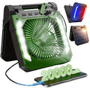 20000mAh Solar Camping Fan with LED Light