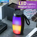 LED Lights Speaker with Powerful Bass Black