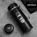 1L Thermos Bottle with LED Temperature Display Black