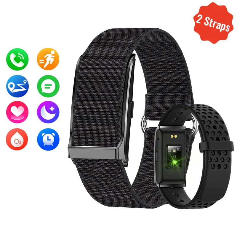 Smart Fitness Bracelet with 24H Heart Rate Black