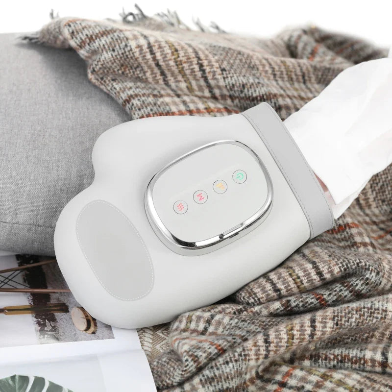 5-Level Electric Hand Massager with Hot Compress Grey