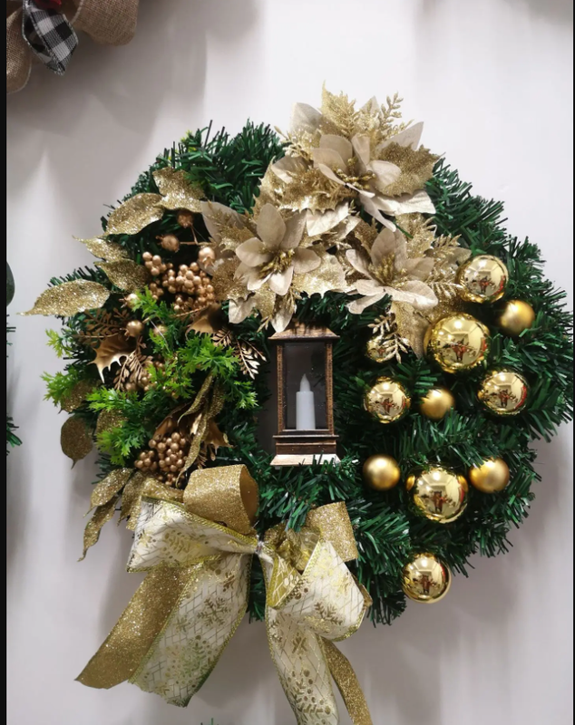 Snowman Fruit Nut Christmas Wreath