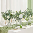 Trendbay 15pcs Mixed Willow & Silver Artificial Eucalyptus Stems & Leaves