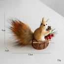 Trendbay Artificial Squirrel Christmas Tree Ornament Sitting