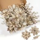 Trendbay Champagne Gold Artificial Berry Flower Bouquet Silk Floral