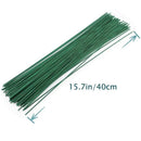 Trendbay 10Pcs Green Floral Wire Stems for Flower Arrangements