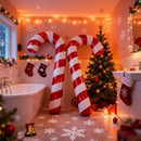 Trendbay 2pcs Extra-Large Red & White Striped Candy Cane Balloons
