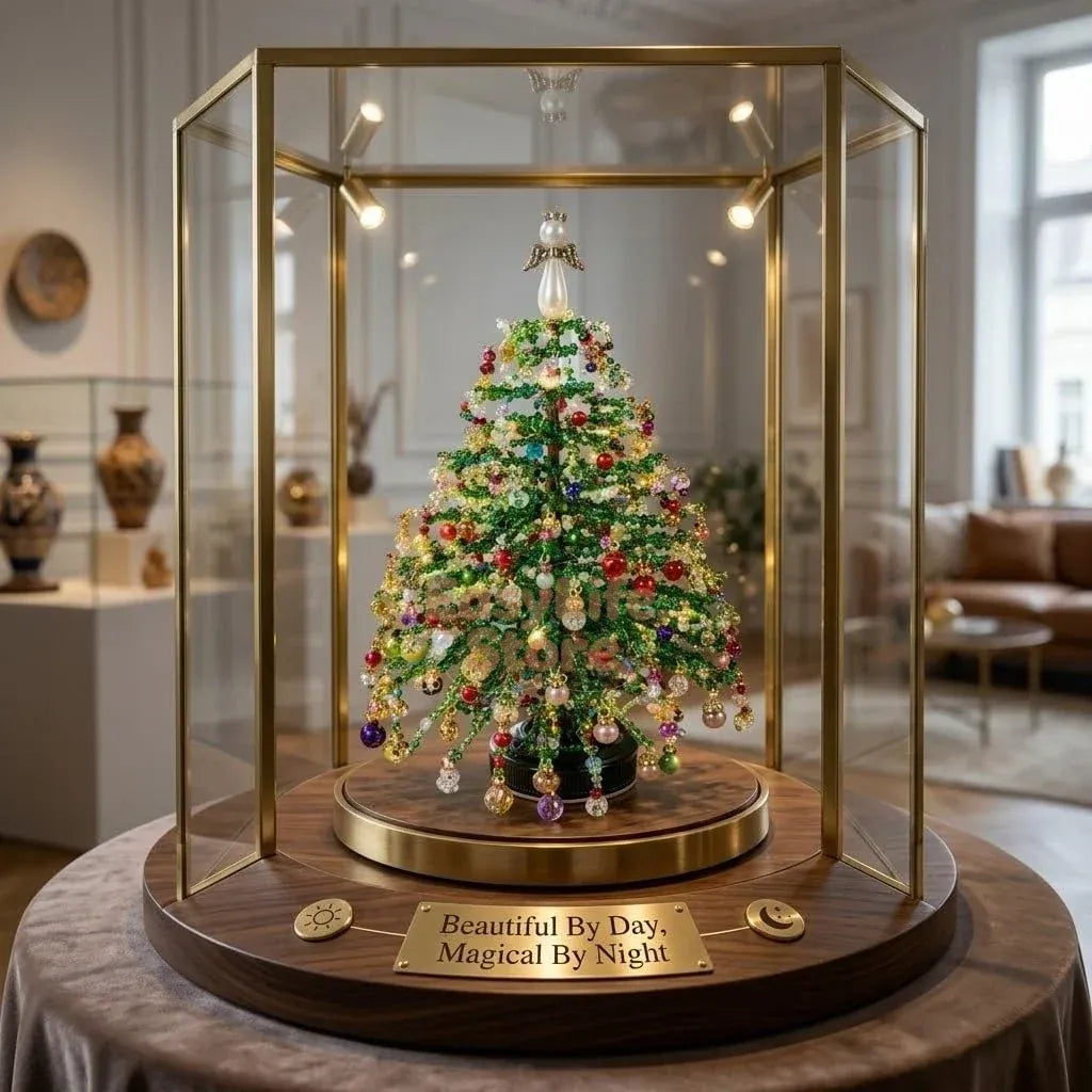 Trendbay DIY Crystal Beaded Halloween Tree Kit with LED Lights