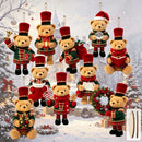 Trendbay 20-Piece Wooden Bear Christmas Ornament Set