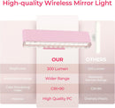 Wireless Vanity Lights for Mirror Set of 2-4000mAh Rechargeable Stick On Makeup Light with CCT Modes & Dimmable Brightness, Cordless Light for Mirror, Vanity, Bathroom, Renter Friendly