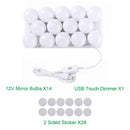 Hollywood LED Vanity Mirror Lights Kit, Dimmable Stick on USB Vanity Lights,Makeup Light Strip for for Bedroom, Dressing Room, Wedding, Party illuminating, CRI>90 (4000K Natural White 14 Bulbs 5V USB)